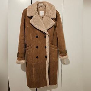 Avec Les Filles Faux Shearling Coat